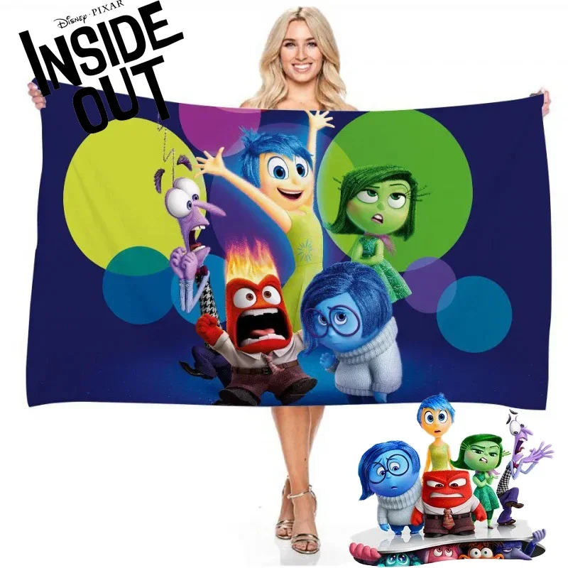 

Disney Inside Out 2 Cartoon Soft Absorbent Microfiber Household Bath Towel Anime Figure Children Cute Bath Towel Holiday Gifts