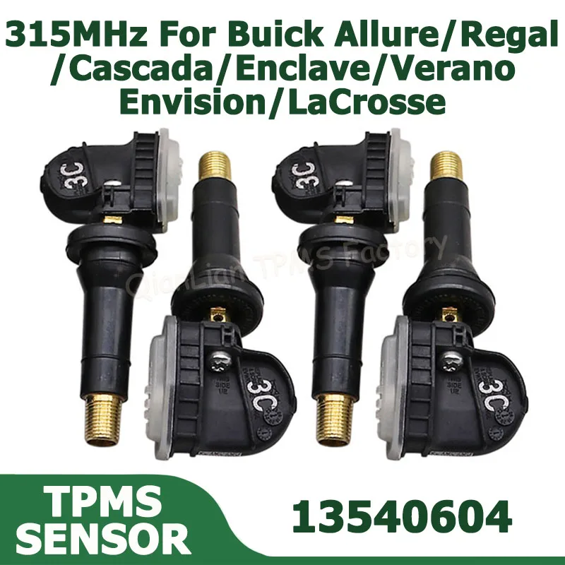 TPMS de 315MHz 13540604 ​ Sensor para Chevrolet Camaro, Colorado, Equinox, HHR, Suburban, Tahoe, Silverado, SS, Malibu, Impala, Spark