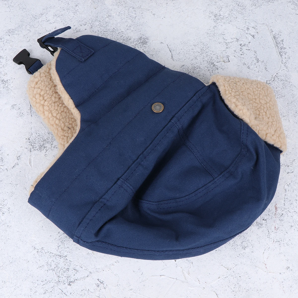 

Warm Winter Faux Ear Flap Hat Adjustable Thick Windproof Cap For Skiing Cycling Hiking Snowboarding Gift (Blue)