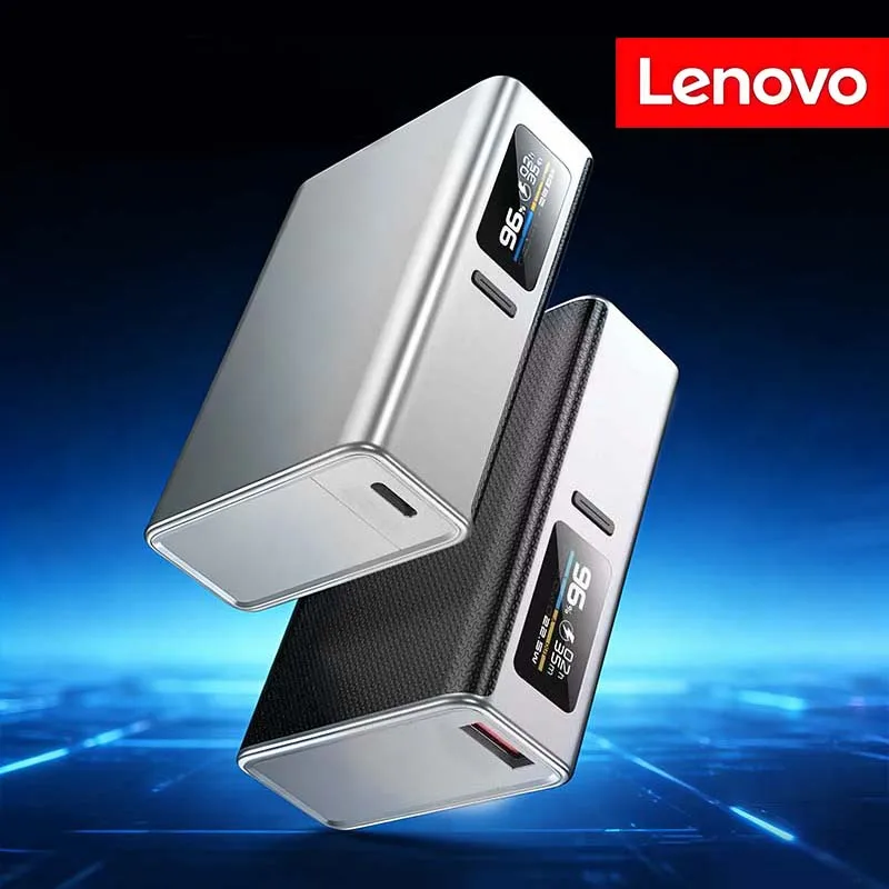 

Портативный внешний аккумулятор Lenovo 80000 мАч с высокой емкостью, 22,5 Вт, PD, LED-дисплей, быстрая зарядка для iPhone и Xiaomi