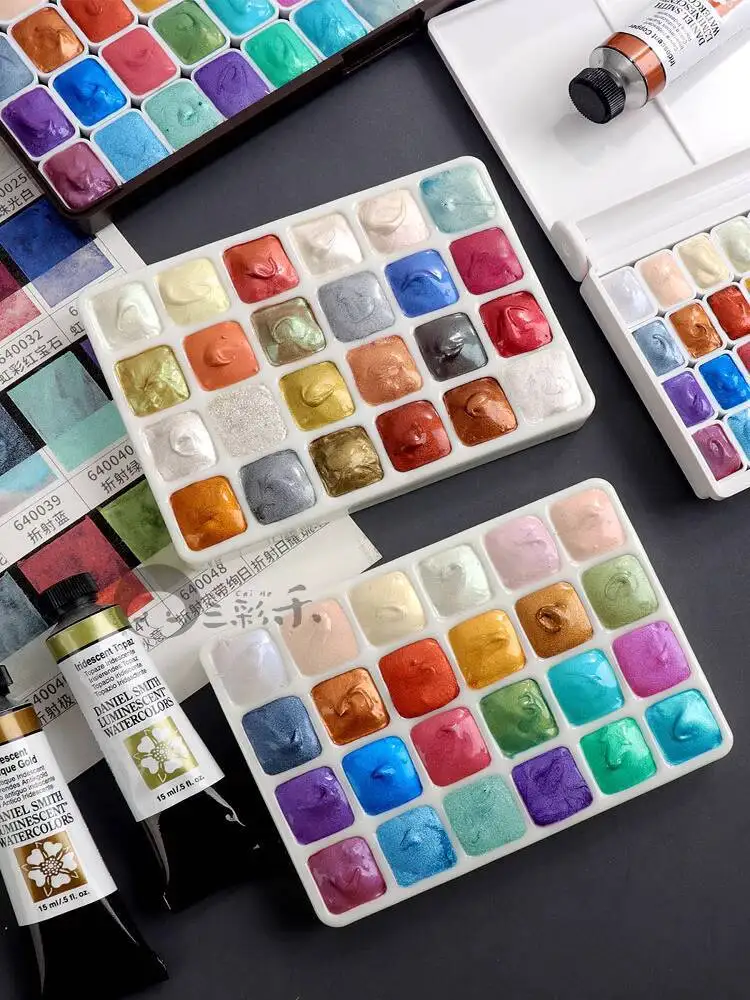 daniel-smith-ds-watercolor-pearlescent-48-colors-split-watercolor-paint-set-nail-art