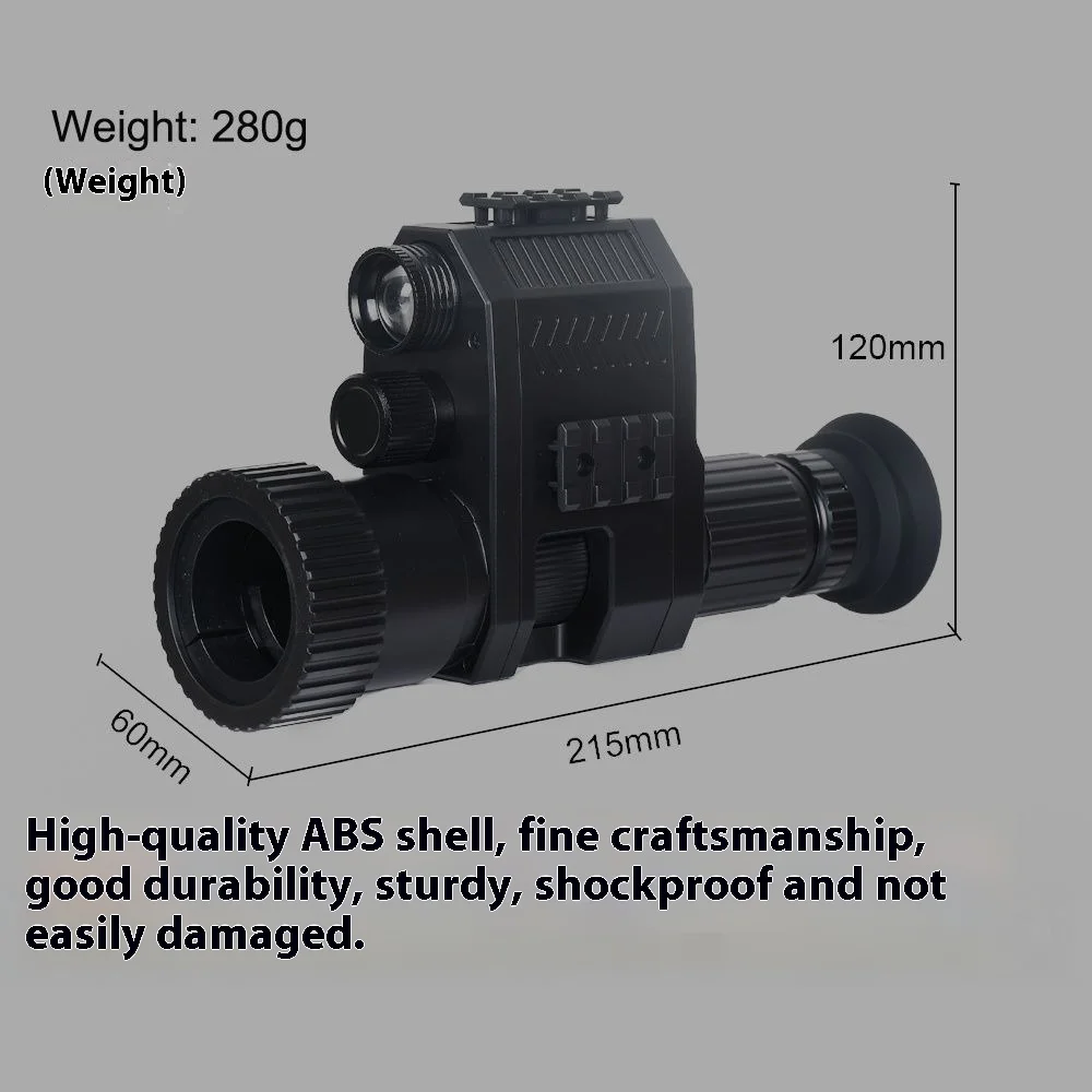 جهاز رؤية ليلية Megaorei 007plus، تلسكوب صيد تكتيكي رقمي عالي الوضوح بالأشعة تحت الحمراء، نطاق 5x قابل للتعديل #6