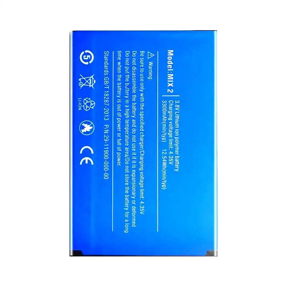 

Fast Charging For Ulefone Mix 2 3300mAh Mobile Phone Battery Long-Lasting Performance