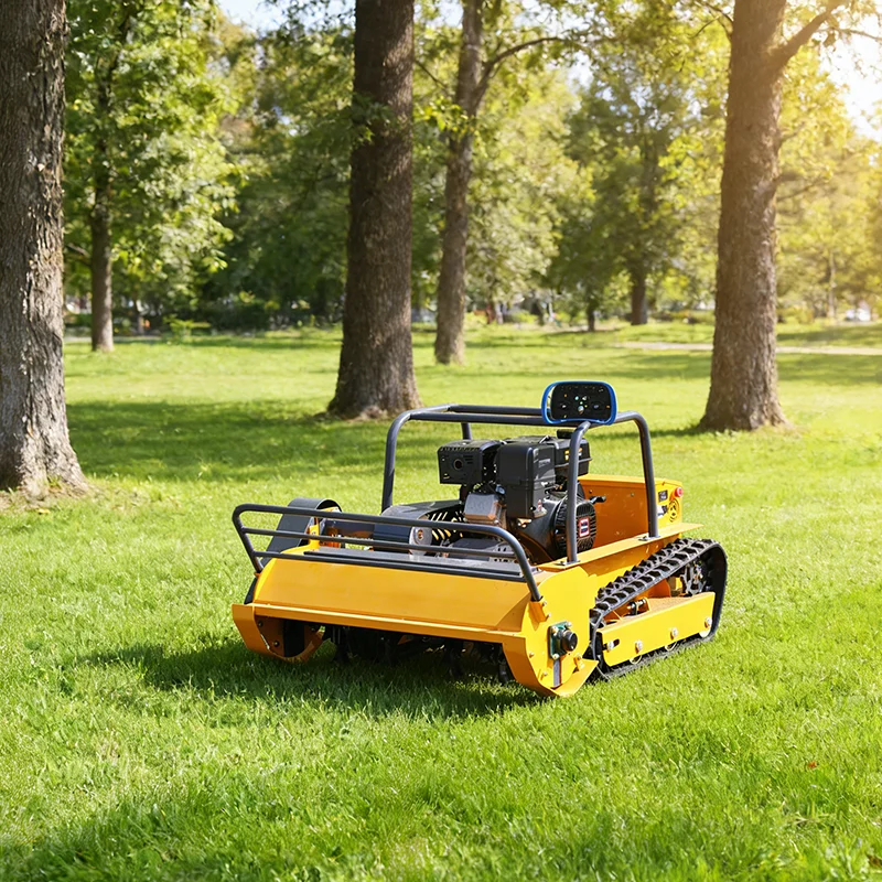 Customized remote-controlled self-propelled lawn mower, all-terrain tracked, zero-rotation lawn machine for farms and gardens