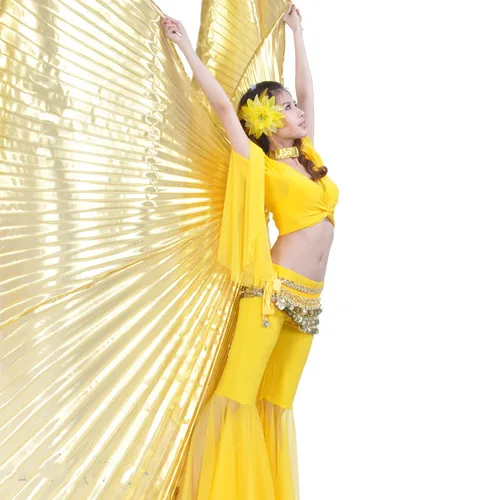 Imagen 2 del producto Alas de ángel para danza del vientre, disfraz de Isis para Halloween, Carnaval, actuación, gran tamaño, 360 grados, egipcio, profesional