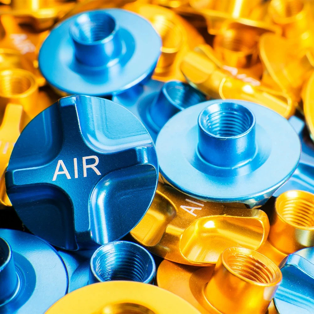 ZTTO 1 قطعة CNC دراجة هوائية جبلية الهواء شوكة الغاز غطاء القيمة الجبلية الجبهة شوكة غطاء حامي دراجة أجزاء شوكة ستار الجوز الذهب الأزرق الأسود #4