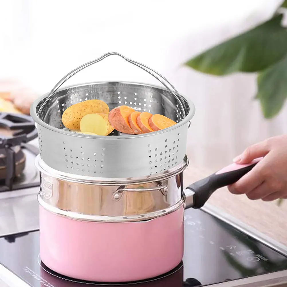 

Stainless Steel Steamer Multi-Functional Kitchen Supplies Easy to Use and Clean Perfect for Cooking Fish Shellfish Beef