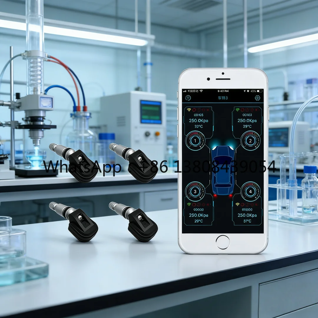 

TPMS Android Bluetooth-Compatible Tire Pressure Monitor System with 4 Sensors 6-Year Battery Life for Cars & Motorcycles