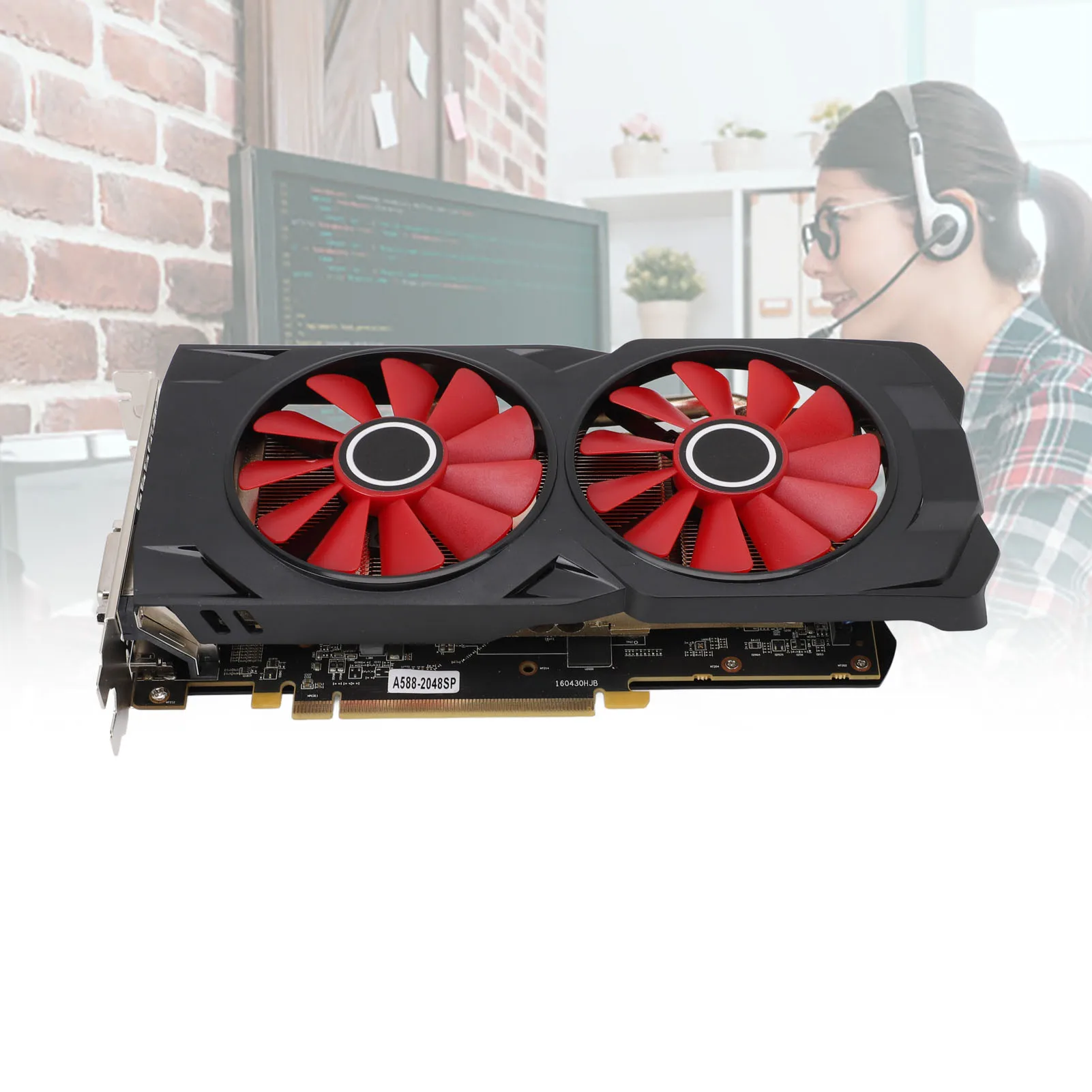 

Игровая видеокарта 8 ГБ GDDR5 1244 МГц, скорость графического процессора, слот PCI Express 3,0, вентиляторы с двойным охлаждением, 256 бит, видеокарта для настольных игр