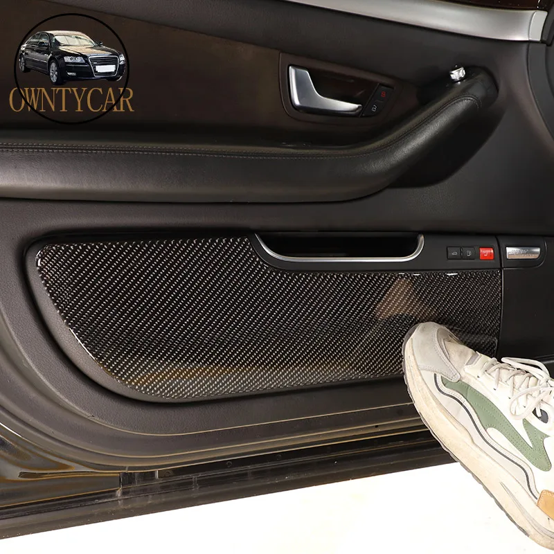 Per Audi A8 D3 D4 2004-2012 Soft Carbon Fiber Car Central Control Panel Sticker adesivi per la decorazione della porta accessori per auto