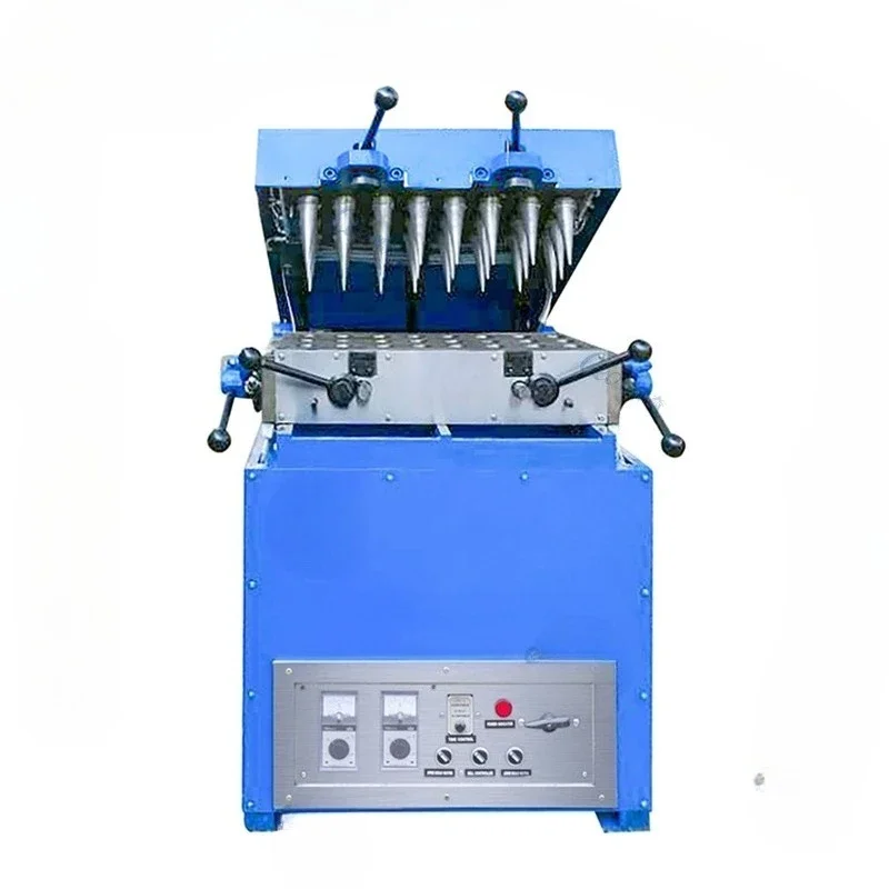 Ice cream tray maker, pointed bottom, flat bottom wafer machine