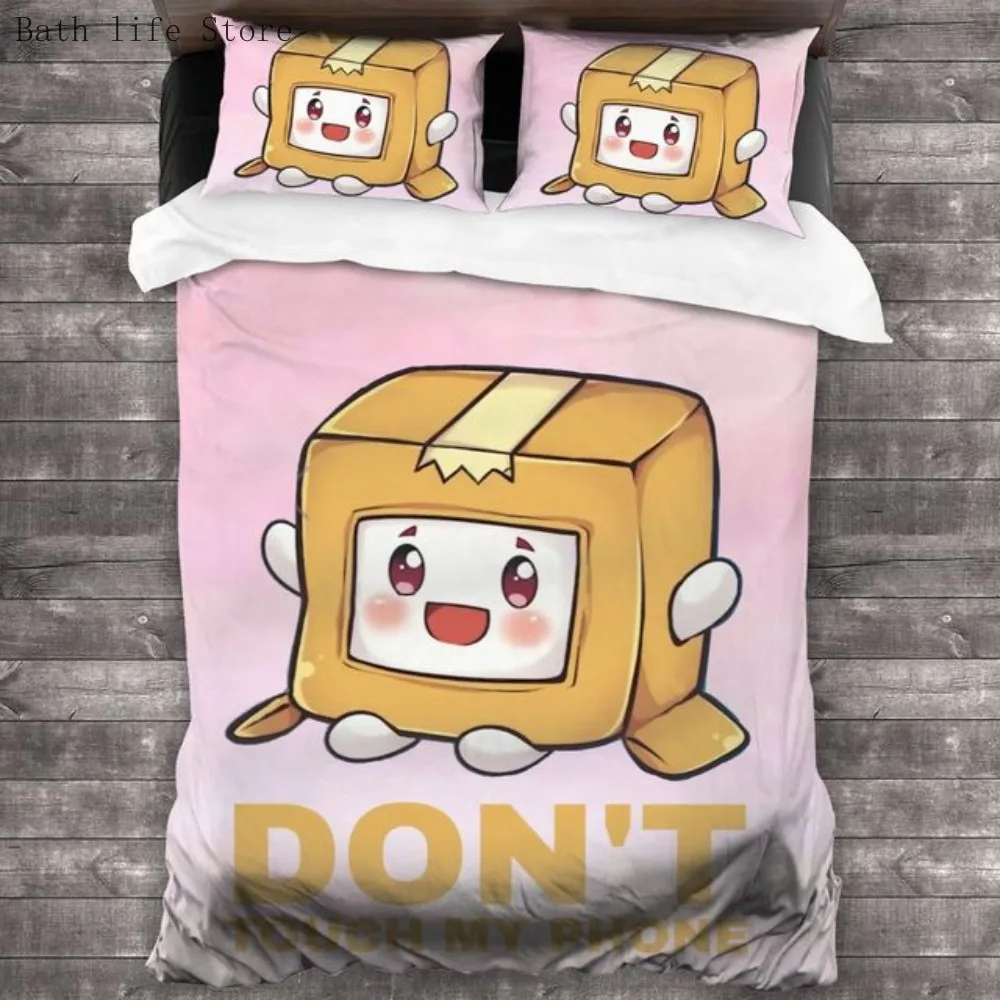 Lankybox Foxy Boxy Bedding Set Single Twin Full Queen King Size Bed Set for Kids Decor Home Cartoon Duvet Cover