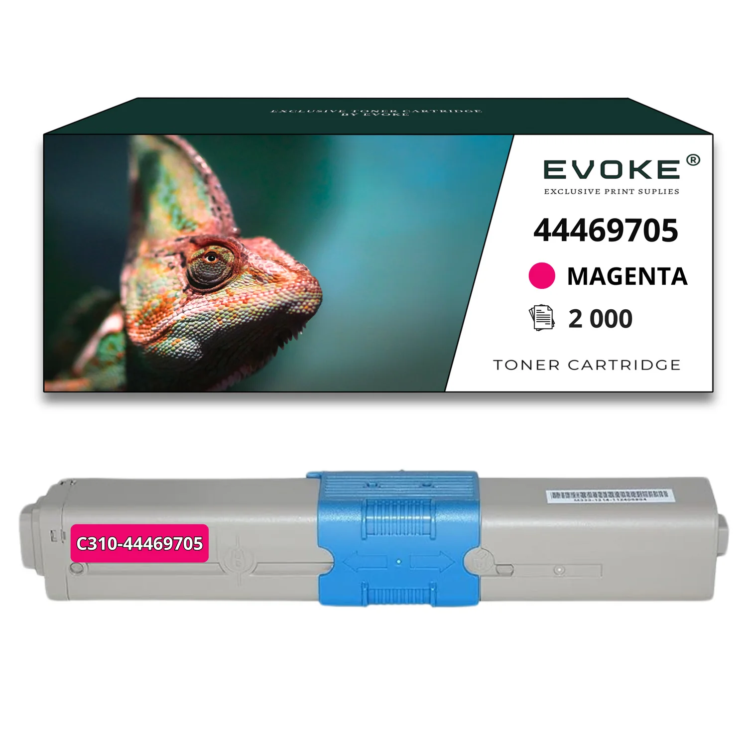 Evoke compatibele toner voor Oki C310 44469705 Magenta 2000 pagina's C310Dn C330Dn C331Dn C510Dn C511Dn C530Dn C531Dn Mc351Dn Mc352Dn Mc361Dn Mc362Dn Mc562Dnw