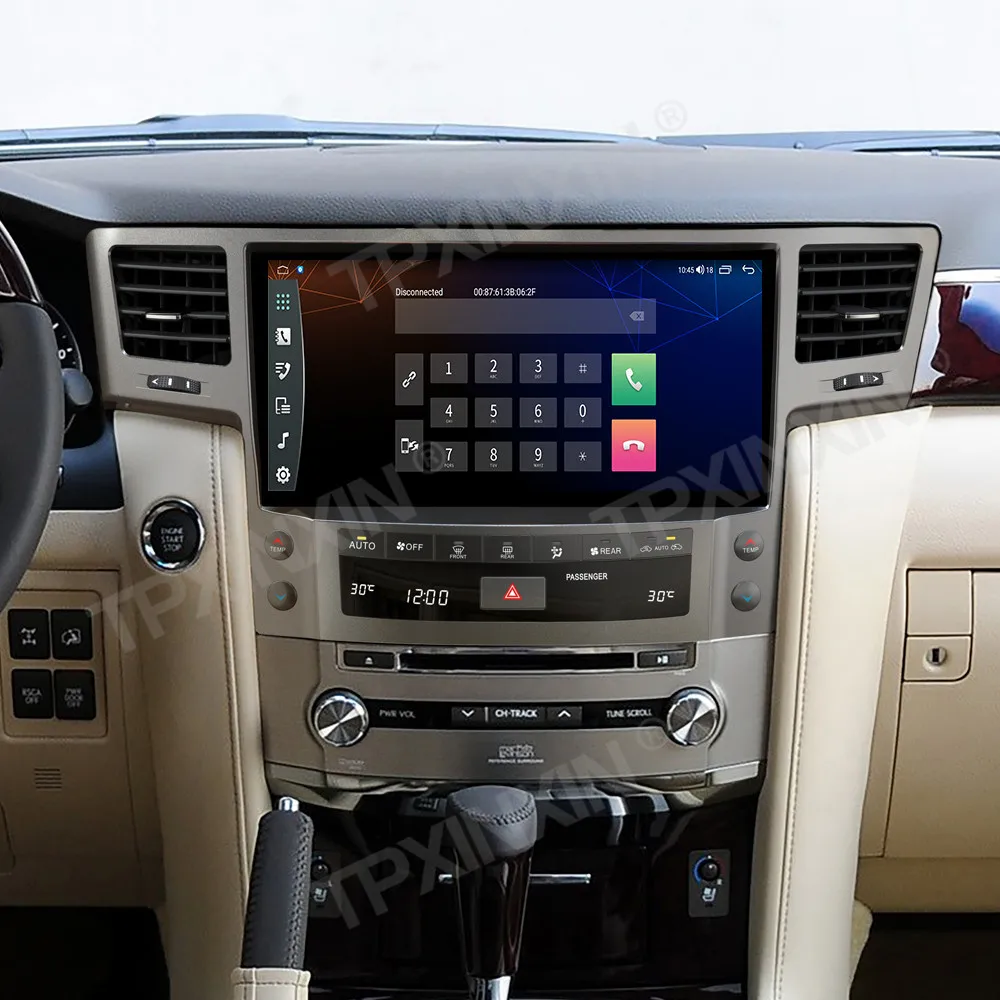 أندرويد 13 الوسائط المتعددة للسيارات لكزس LX570 2013 2014 2015 نظام تحديد المواقع والملاحة راديو ذكي Coche مع وحدة رئيس BT 5.0 4G