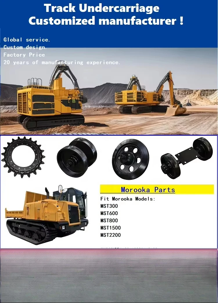 Nouveau prix d'usine plate-forme de forage fixation pelle train de roulement pièces de rechange MST800 MST2200 rouleau de chenille