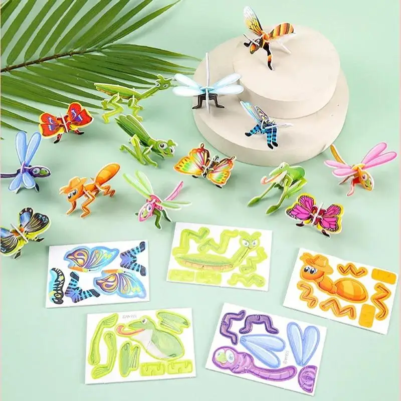 

3D Paper Jigsaw Puzzle Dinosaur Marine Animal Shape Educational Toy Kids Birthday Party Favor Reward Gift