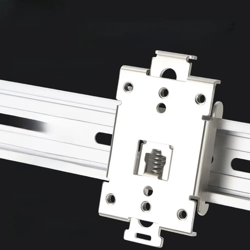 2pcs 35mm Metal DIN Rail Mounting Clips For Fixing Solid State Relays Zinc Plated Iron Bracket Industrial Electrical Hardware