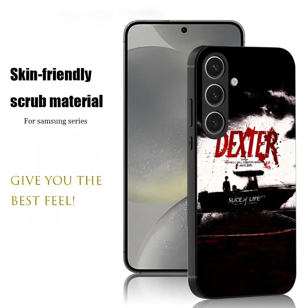 حافظة هاتف D-Dexter M-Morgan TV الساخن لهاتف سامسونج جالاكسي S25 S24 S23 S22 S21 S20 Plus Ultra Note20 Soft Black