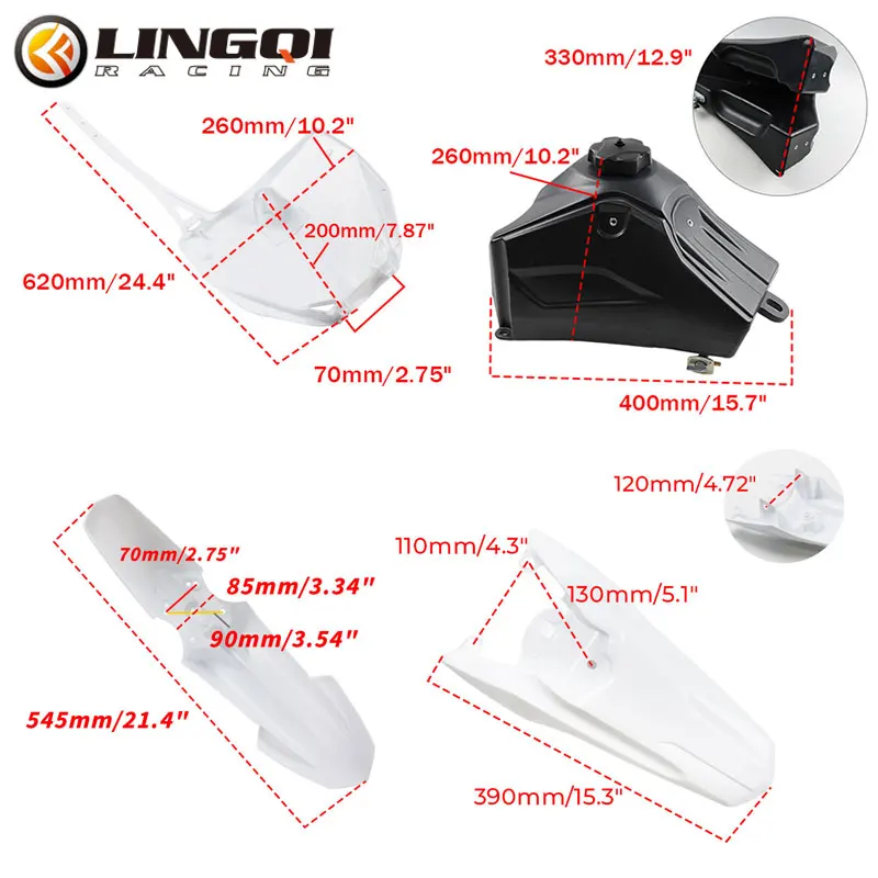 LYNNCHI Motorcycle YZ 65 Fairing Kit Full Body Cover Plastic Fender For  YH65 YZ65 Pit Dirt Bike Off Road Accessories