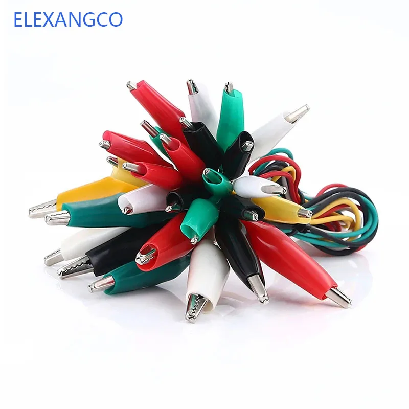 10PCS Test Lead Set And Alligator Clip Double End Alligator Clip Cockroach Clip Test Jumper Large Medium Small 48-50cm