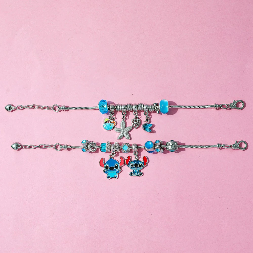Disney Cartoon Creative Cute Stitch Series Bracelet Accessories DIY Bracelet Blind Box Personalized Fashion Party Gifts