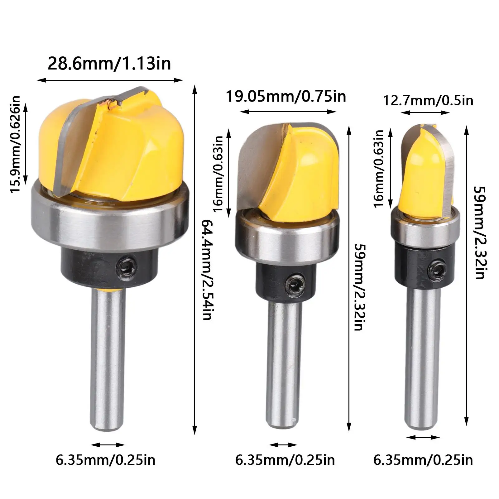 High Performance Carbide Round Bottom Milling Cutter for diy Woodworking Excellent Wear Resistance and Cutting Efficiency