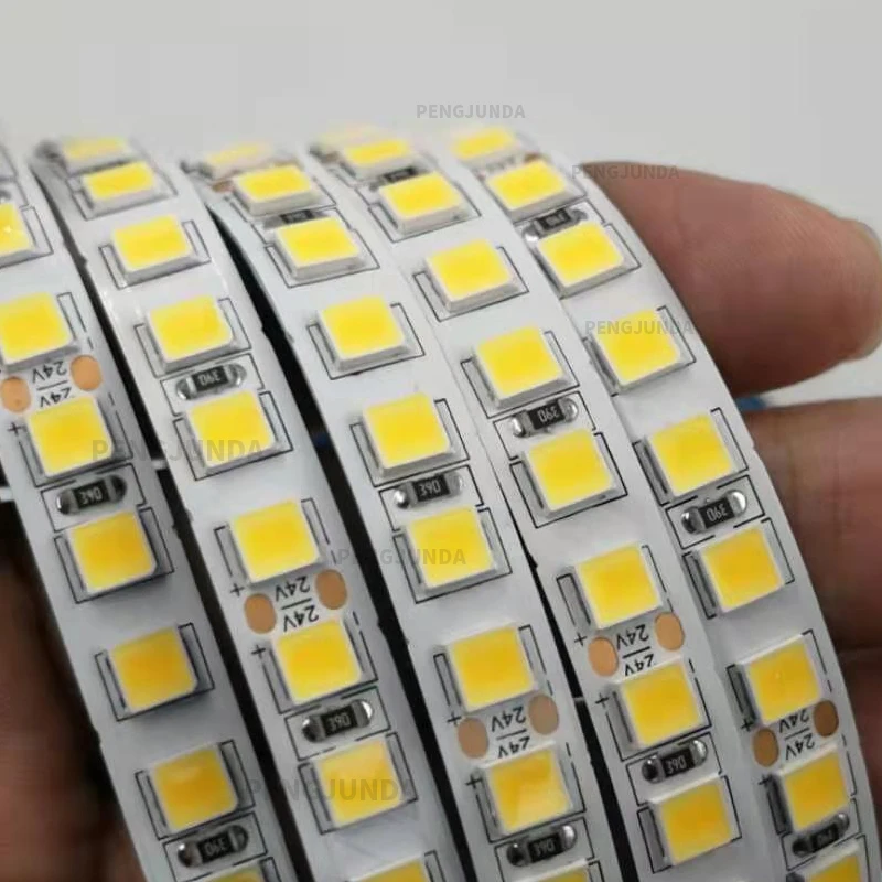 5 متر 600 LED 5054 تسليط الضوء على LED ستريب ، 12 فولت 24 فولت ضوء مرن 120 led/م سطوع عالية ثم 5050 LED قطاع أبيض/أبيض دافئ