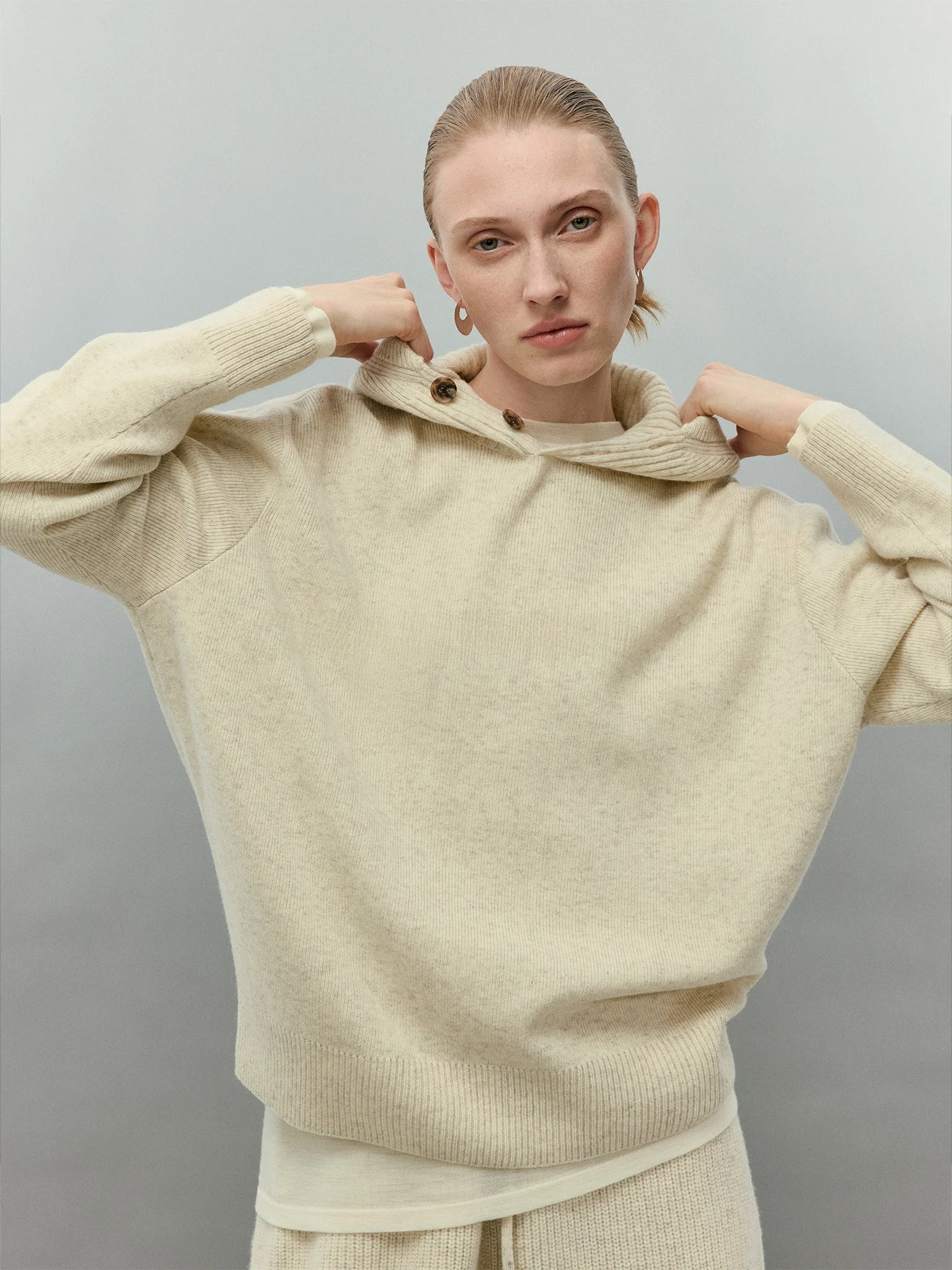 

CHANDOOIVY Vintage Loose Fit Soft Wool And Yak Fiber Knitted Hat Sweater Women's Ciwalk Faion Warm Regular Length Pure Color