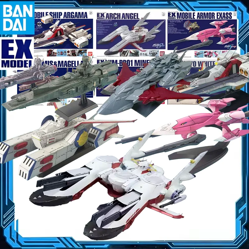 

Оригинальный конструктор BANDAI EX GUNDAM LHM-BB01 MINERVA ARCH ANGEL SCV-70 WHITE BASE, аниме-фигурка, сборная модель, игрушка, подарок для детей