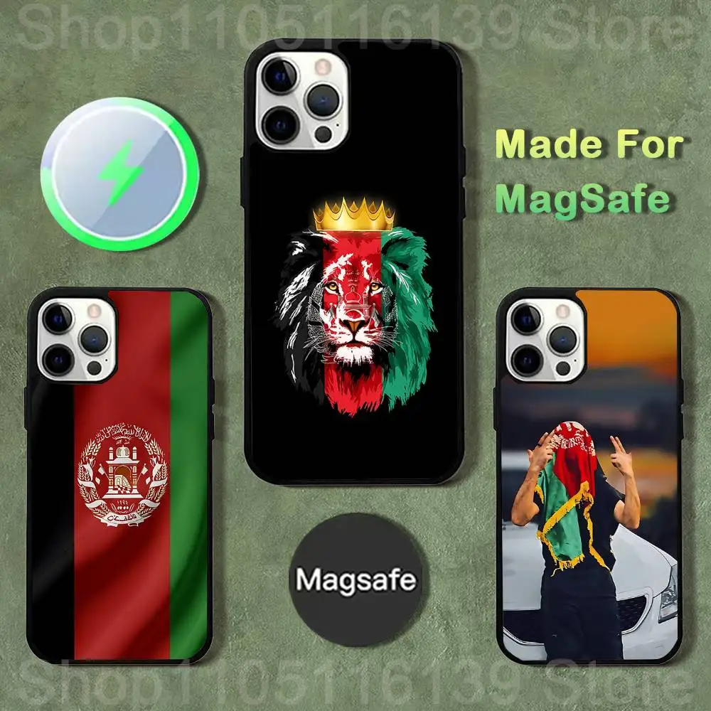 

Flag of Afghanistan Phone Case For iPhone 17,16,15,14,13,12,11,Pro,Max,Plus,Mini,SE4,E Magnetic Magsafe Wireless Charging