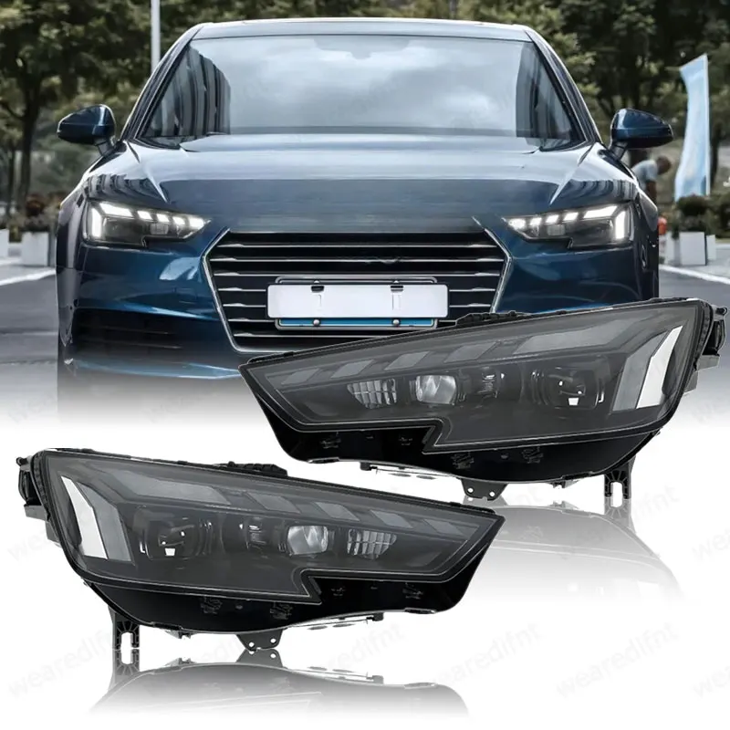 

Автомобильные светодиодные фары в сборе для Audi A4 B9 2017 2018 2019 A4L, аксессуары для фар, модифицированный стиль RS Plug and Play