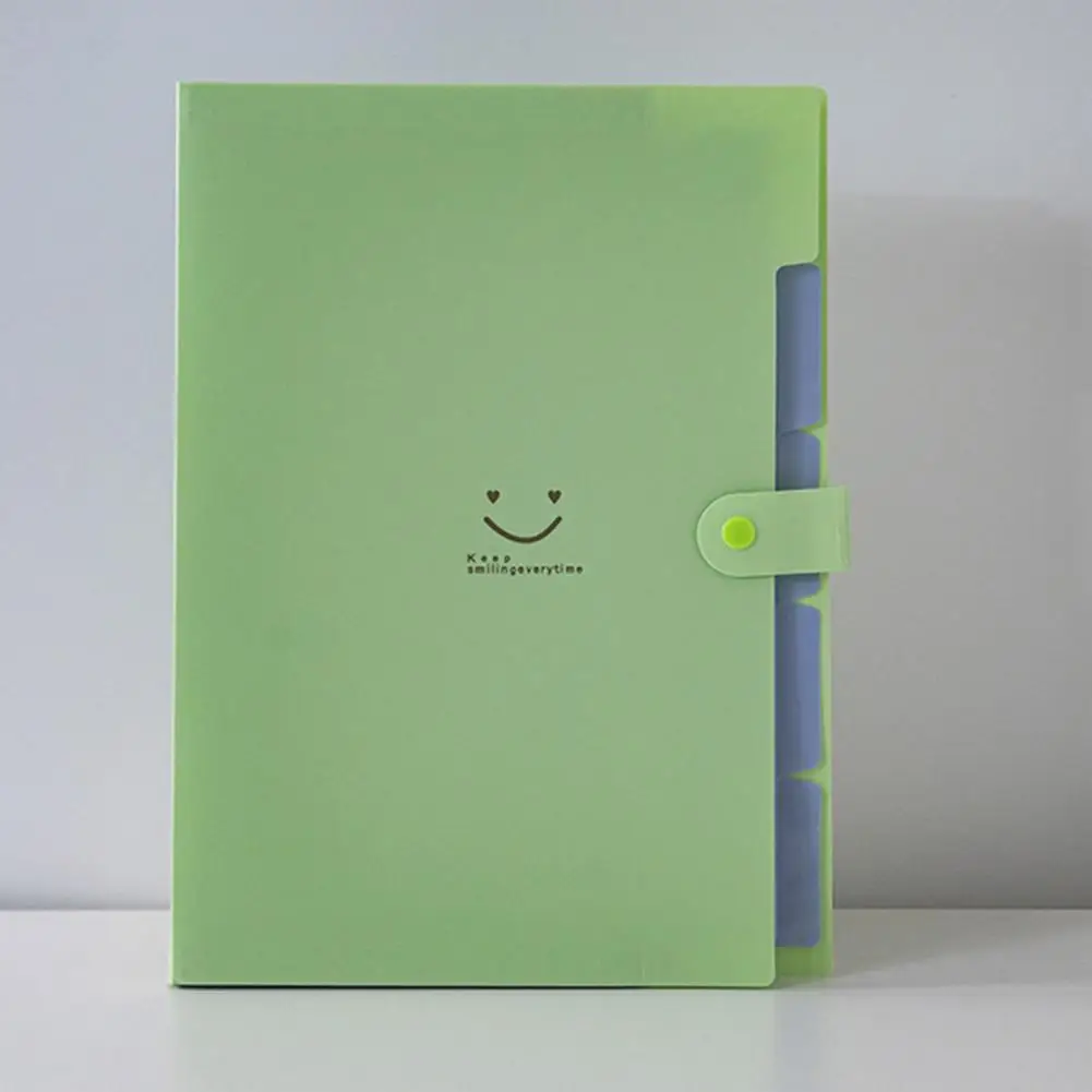 Document Organizer Multi-layered A4 File Organizer Set for Office Travel Smile Face Design Document Filing Folder for Home