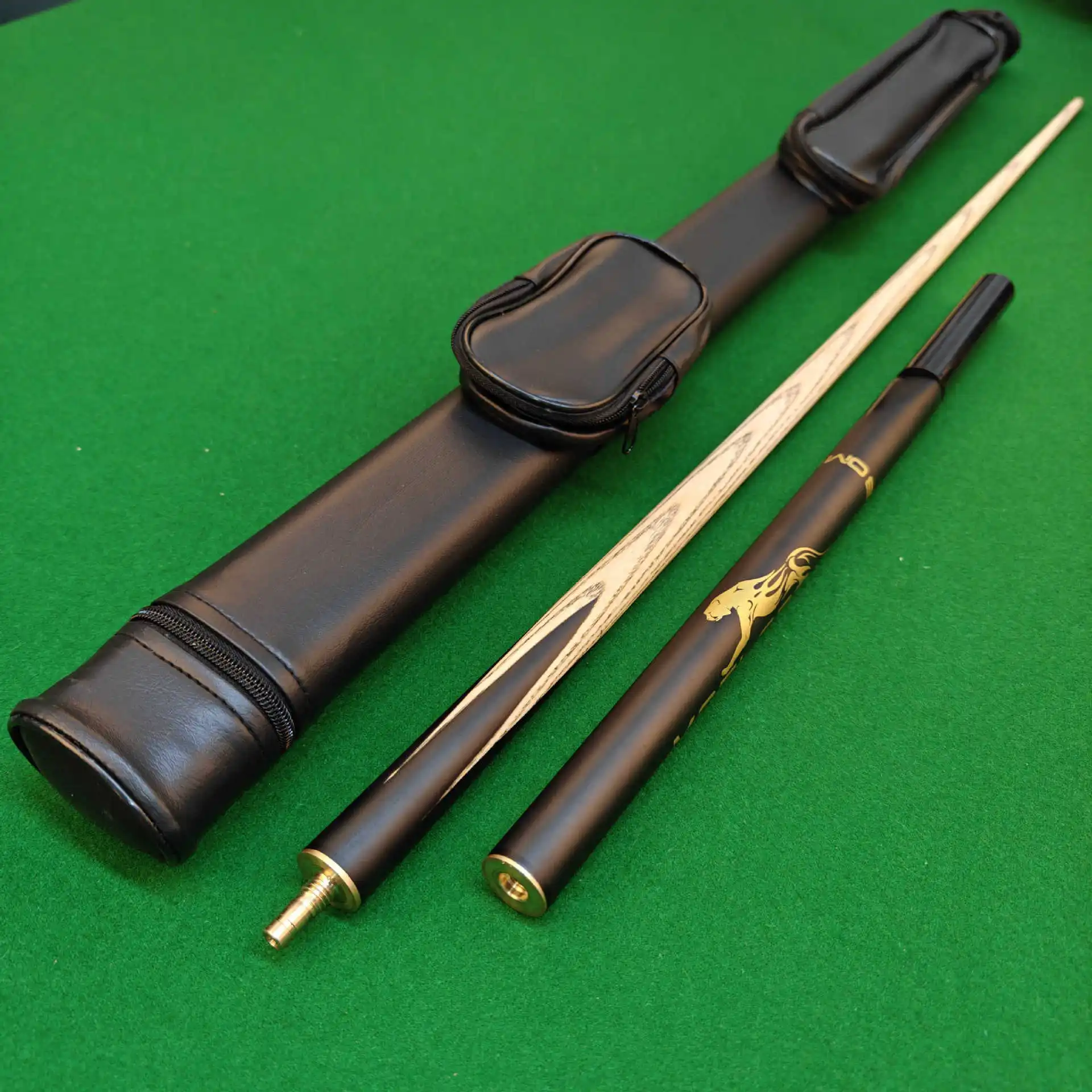 

Wholesale 3/4 Split Snooker Cue Sticks Ash Wood Billiards Cue With Case