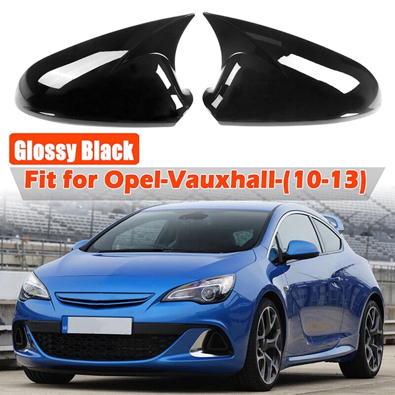 For Vauxhall Astra Opel Astra J 2010-2016 Gloss Black Wing Mirror Cap Covers Set 13265451 13265452 1428463 1428464