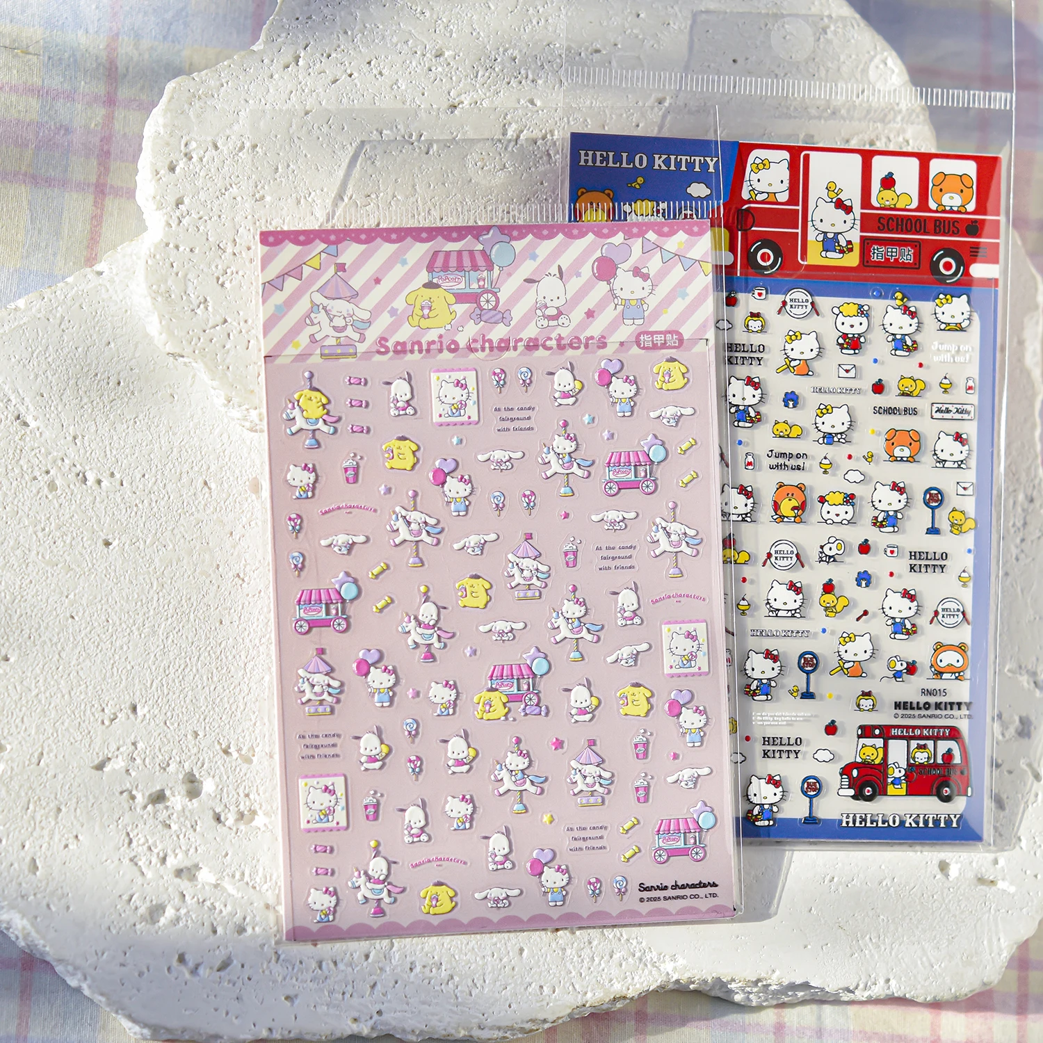 سانريو الرسوم المتحركة ليتل التوأم نجوم Badtz-مارو ملصقات الأظافر مسمار الفن اكسسوارات الكرتون مرحبا كيتي كورومي ملصقات للأظافر #5