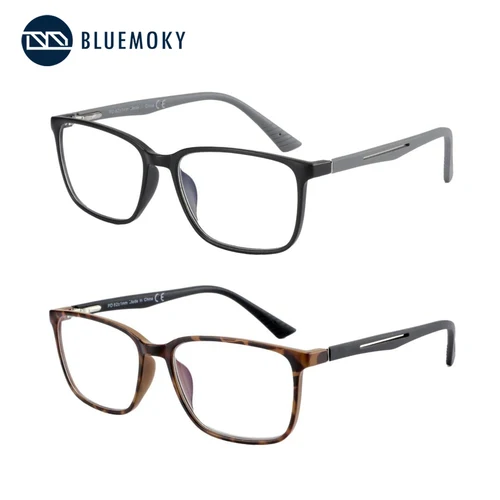 BLUEMOKY-Luz azul gafas de lectura para hombres mujeres, deporte cuadrado marco lectores antideslumbramiento gafas de ordenador gafas anti luz azul gafas presbicia
