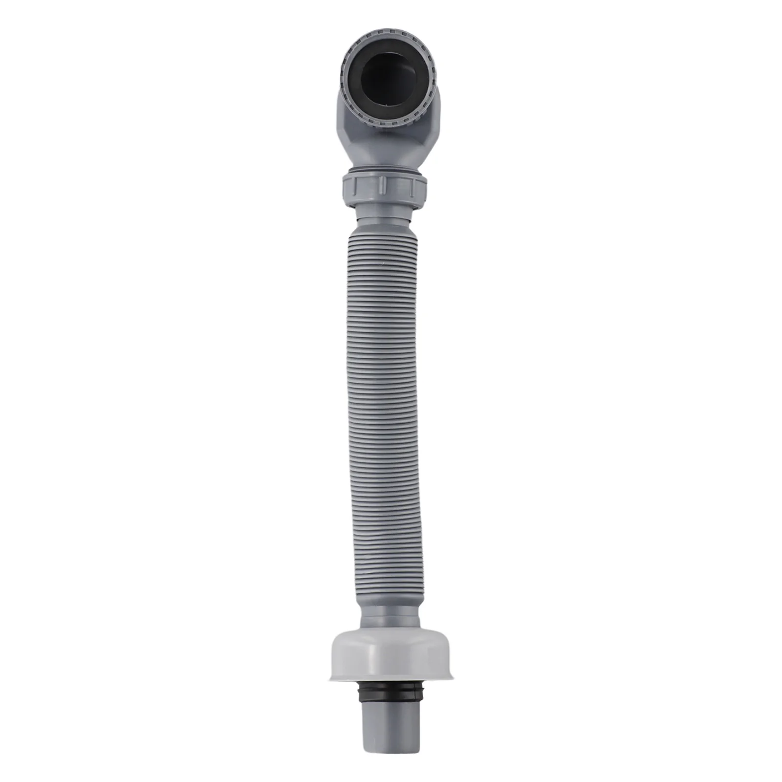 1PC Low Profile Trap Flexible Bathtub Shower Drain Pipe Gray ABS Flat Tube Telescopic Drainage Pipe Basin Drain Pipe Sink Hose
