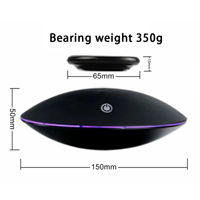 Magnetic Levitation Display Stand Creative Black Technology Ornaments 360-Degree Rotating Display Stand Birthday Gift