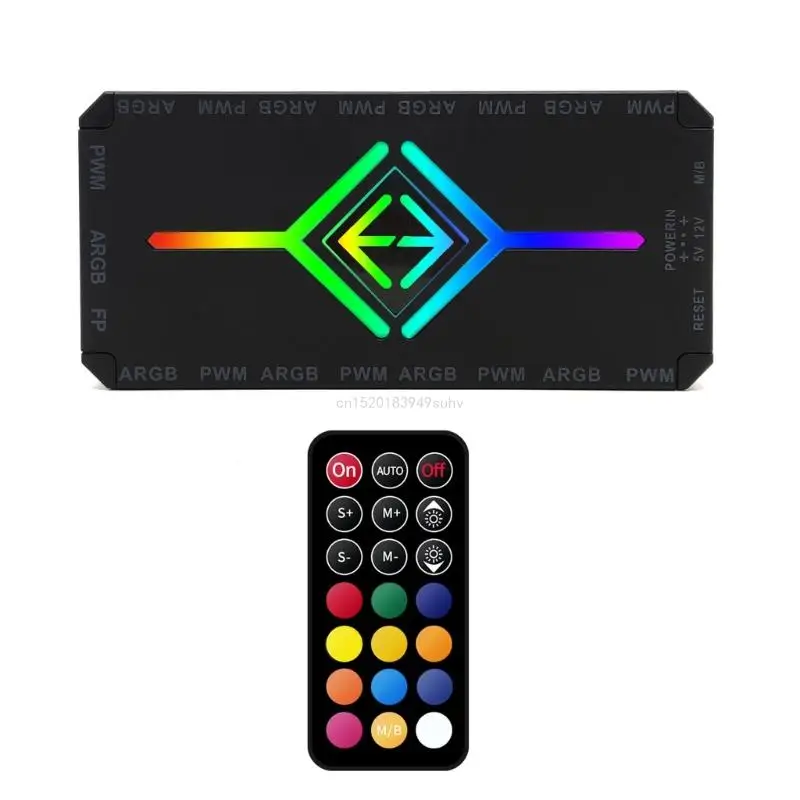 Bộ điều khiển ARGB 4Pin 5V 3Pin ARGB Quạt làm mát Điều khiển từ xa cho ốp lưng