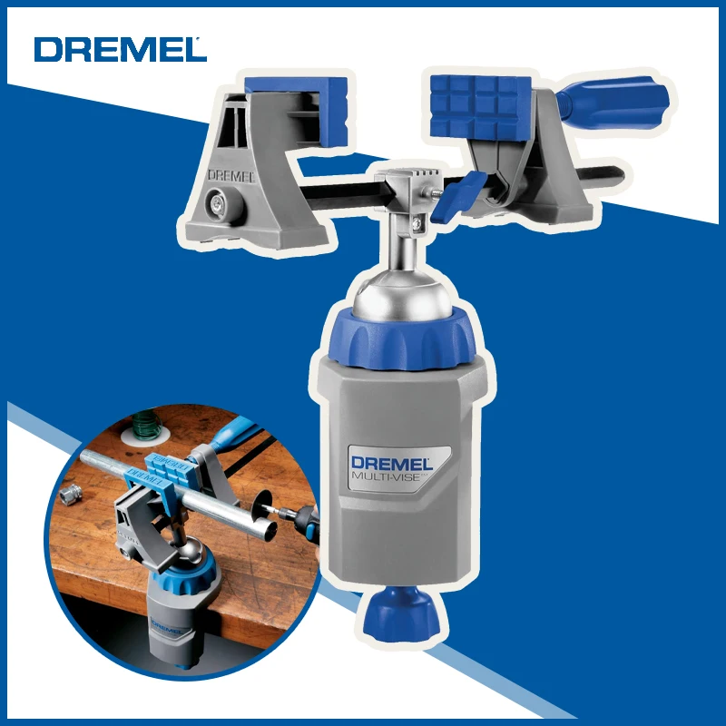 Dremel 2500-01 Multi-Vise 3 in 1 Adjustable Bench Vice with Clamp Tool Holder Workstation Portable Vise Rotary Tool Accessory