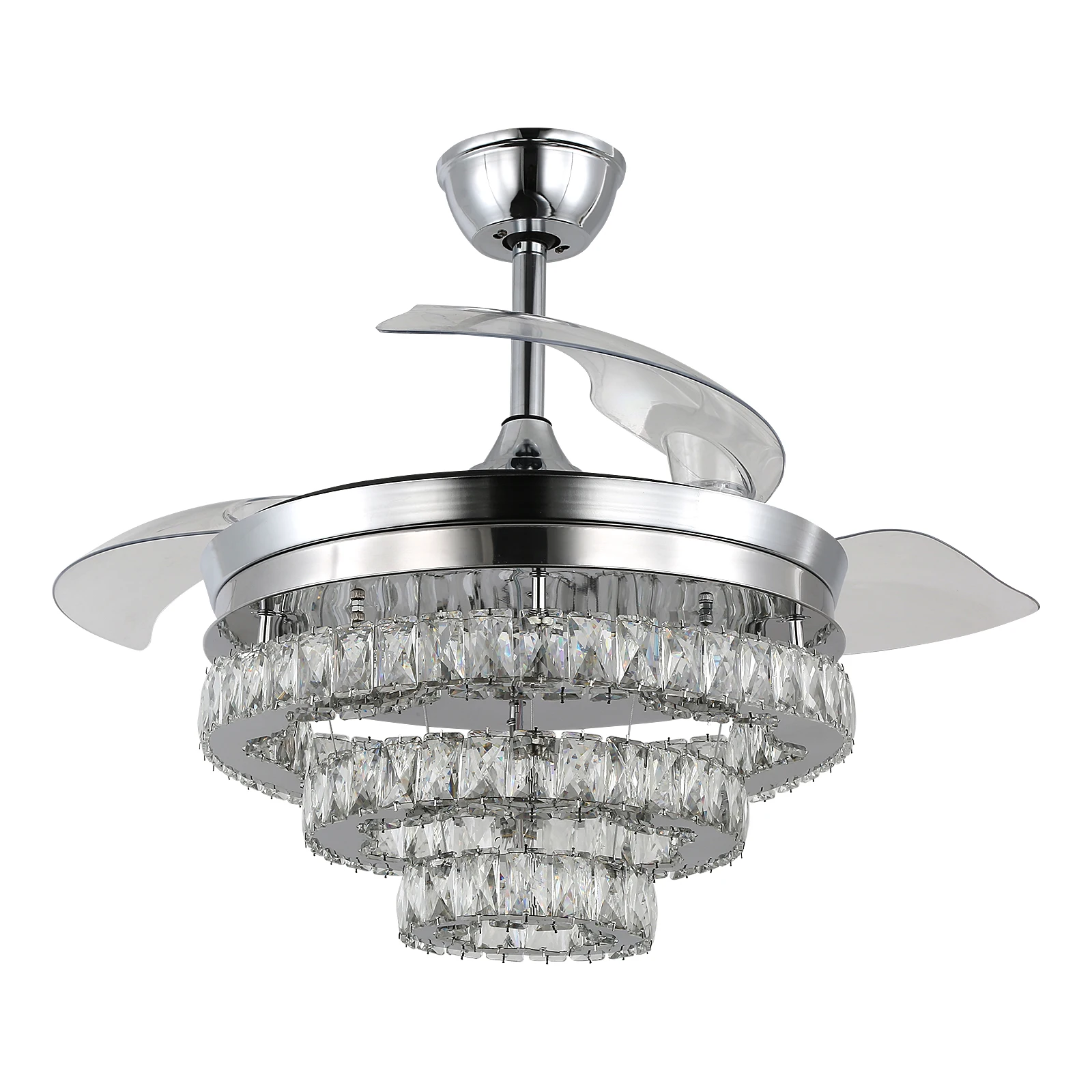 60W 42-inch Intelligent Remote Control Ceiling Fan with Light Emitting Diode Light