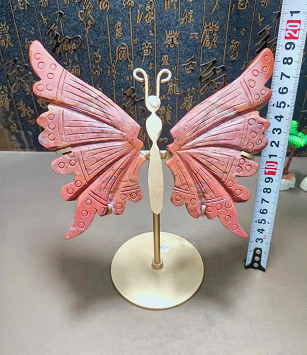 Natural quartz stone, butterfly wing decoration, home decoration, figurines, Reiki crafts, energy therapy, send stent