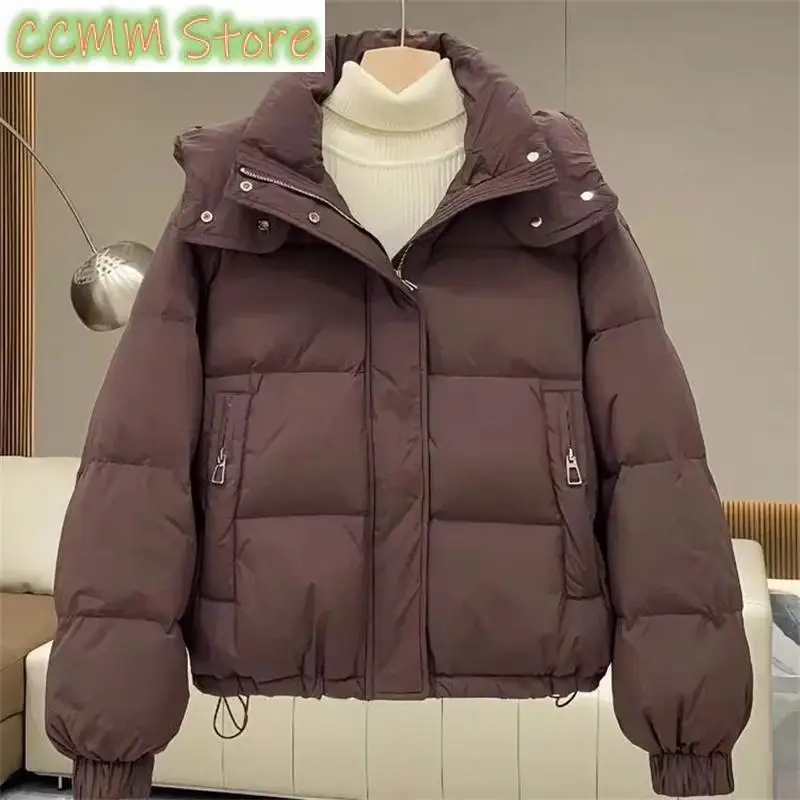 Cotton-Padded Coat Ladies New Autumn Winter Korean Down Jacket Women's Parkas Short Bread Outerwear Hooded Cotton Jackets