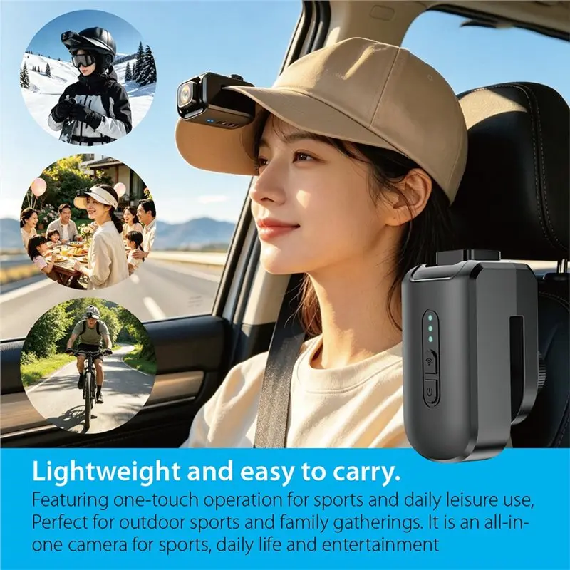 2.7K HD Action Camera Outdoor Cycling Dash Cam Headset Camera First-Person View Personal Recording
