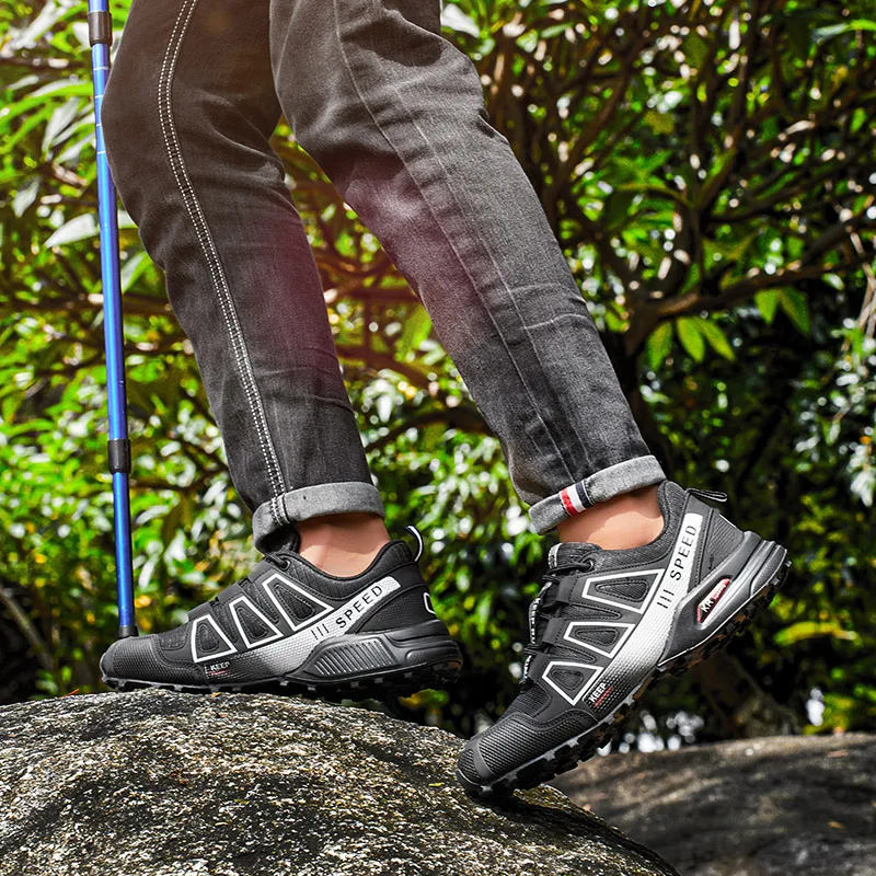 Lockless Fahrradschuhe für Herren, rutschfeste Outdoor-Mountain-Cross-Country-Wanderschuhe, atmungsaktive Sportschuhe, Rennradschuhe – Detail 32