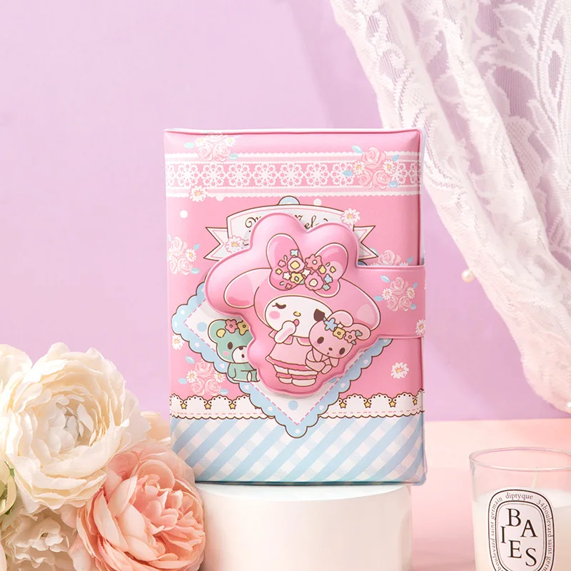 Sanrio Hello Kitty Convenience Book Mymelody Kuromi Cinnamoroll Note Book Cute Paste Notepad Student  Magnetic Buckle Book