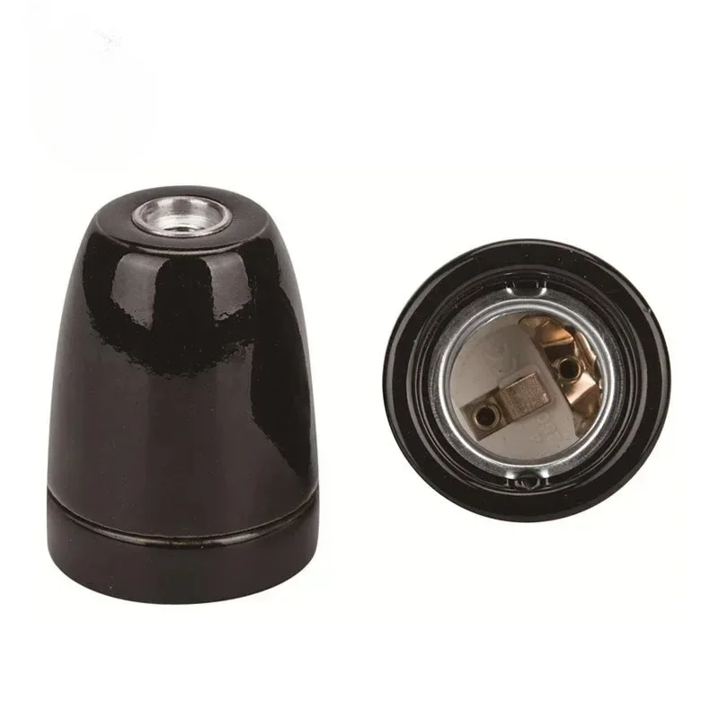 Portalampada rotondo in ceramica fai-da-te con piastra da soffitto in porcellana rosa E27 Portalampada di ricambio per parete a soffitto