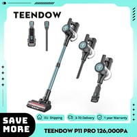 Teendow P11 Pro Cordless Vacuum Cleaner, 126,000Pa Powerful Suction, 30min Runtime, 2200mAh Battery, 450ML Dust Capacity, ≤75dB