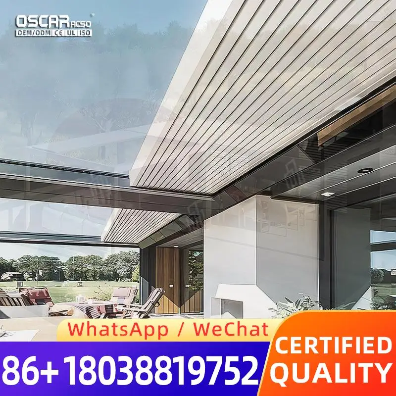 Customized Retractable Opening Louver Roof Canopy Rainproof Movable Gazebo Aluminum Pergola for Patio 4x6 pergola