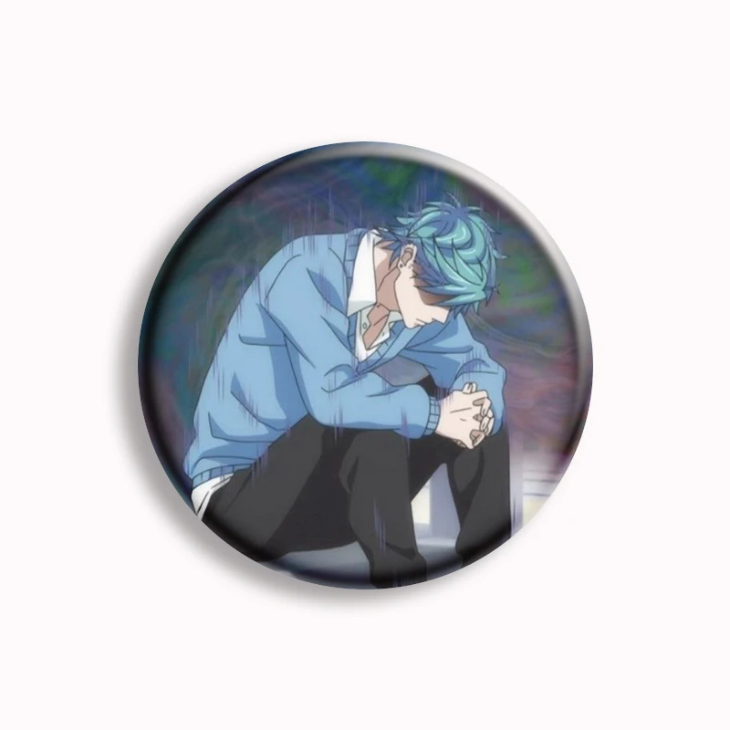 Broche de bouton Anime Yarichin B Club, Yuri Ayato Tamura Yui, Danemark ge drôle, Accessoires de décoration de sac, GérStrengthening Friends Gift, Mignon